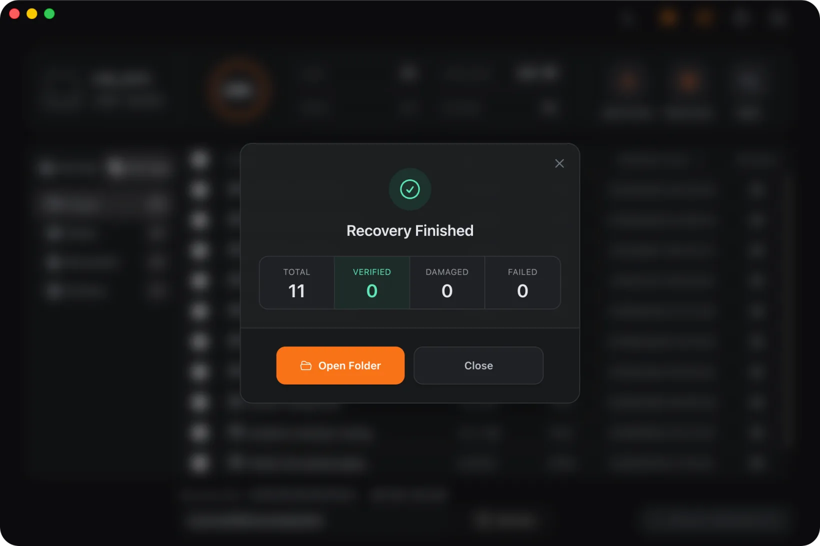 Refindo showing a completed recovery on macOS.